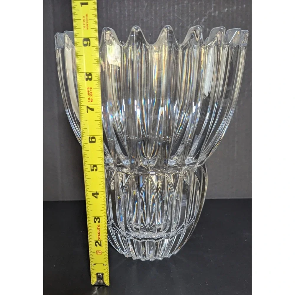 Vintage 80s‎ 90s Mikasa Ice Palace Lead Crystal Vase 9
